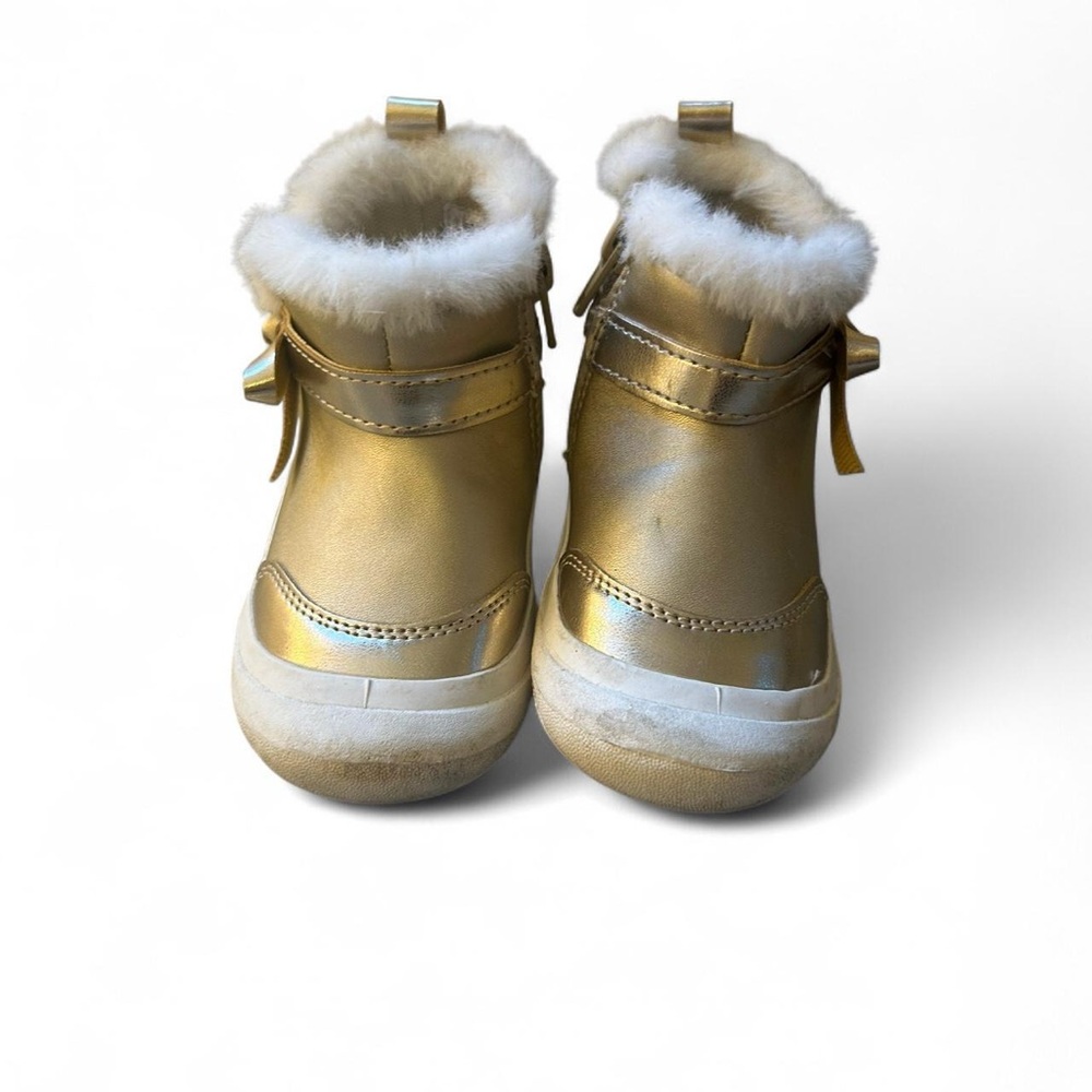 Stepping Stones Gold and White Boots  Toddler Girl Size 6